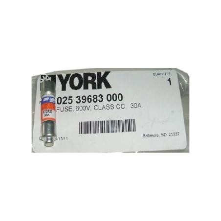 York 025-39683-000 - Bussman Fuse 30 Amp 600 Volt | OEM Industrial Part York 025-39683-000 - York - 025-39683-000 - Bussman Fuse 30 Amp 600 Volt