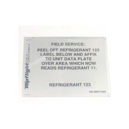 York 035-08975-000 - Label Field Service R 123 | OEM Industrial Part York 035-08975-000 - York - 035-08975-000 - Label Field Service R 123