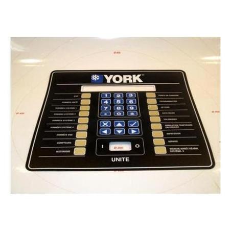 York 324-34930-003 - York - 324-34930-003 - Kit Overlay Keypad French